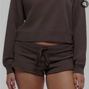 Skims French Terry Dolphin Shorts/micro-shorts in Iron (brown)